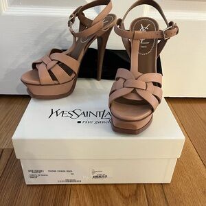 YSL Tribute 105 Sandal Nude sz 36